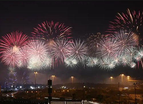 通河县焰火晚会